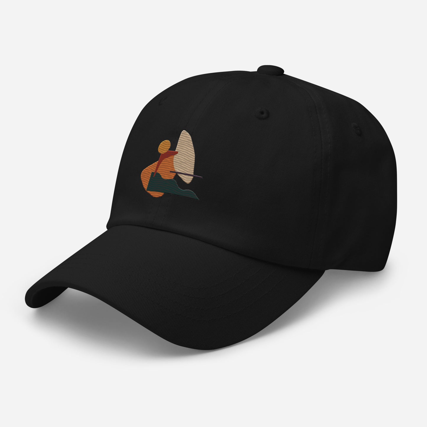 Embroidered Abstract Art Cap