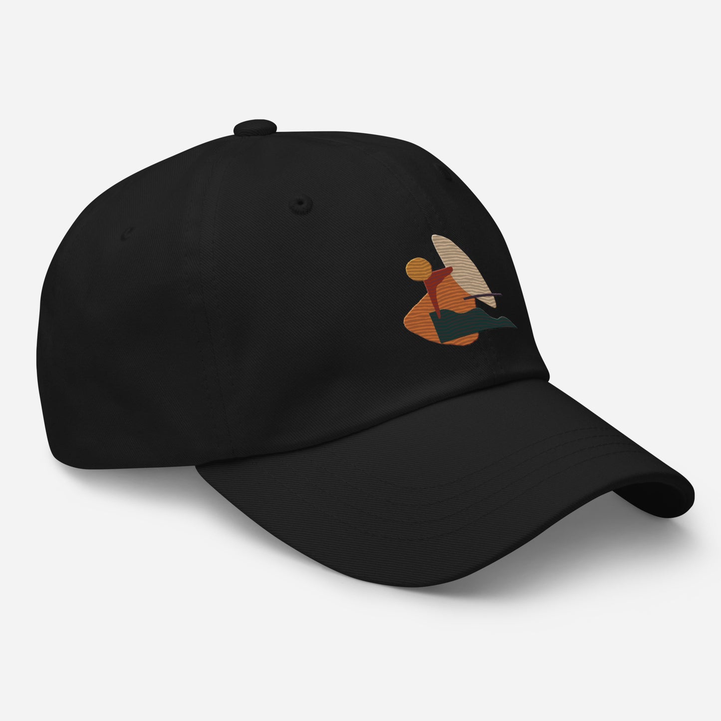 Embroidered Abstract Art Cap