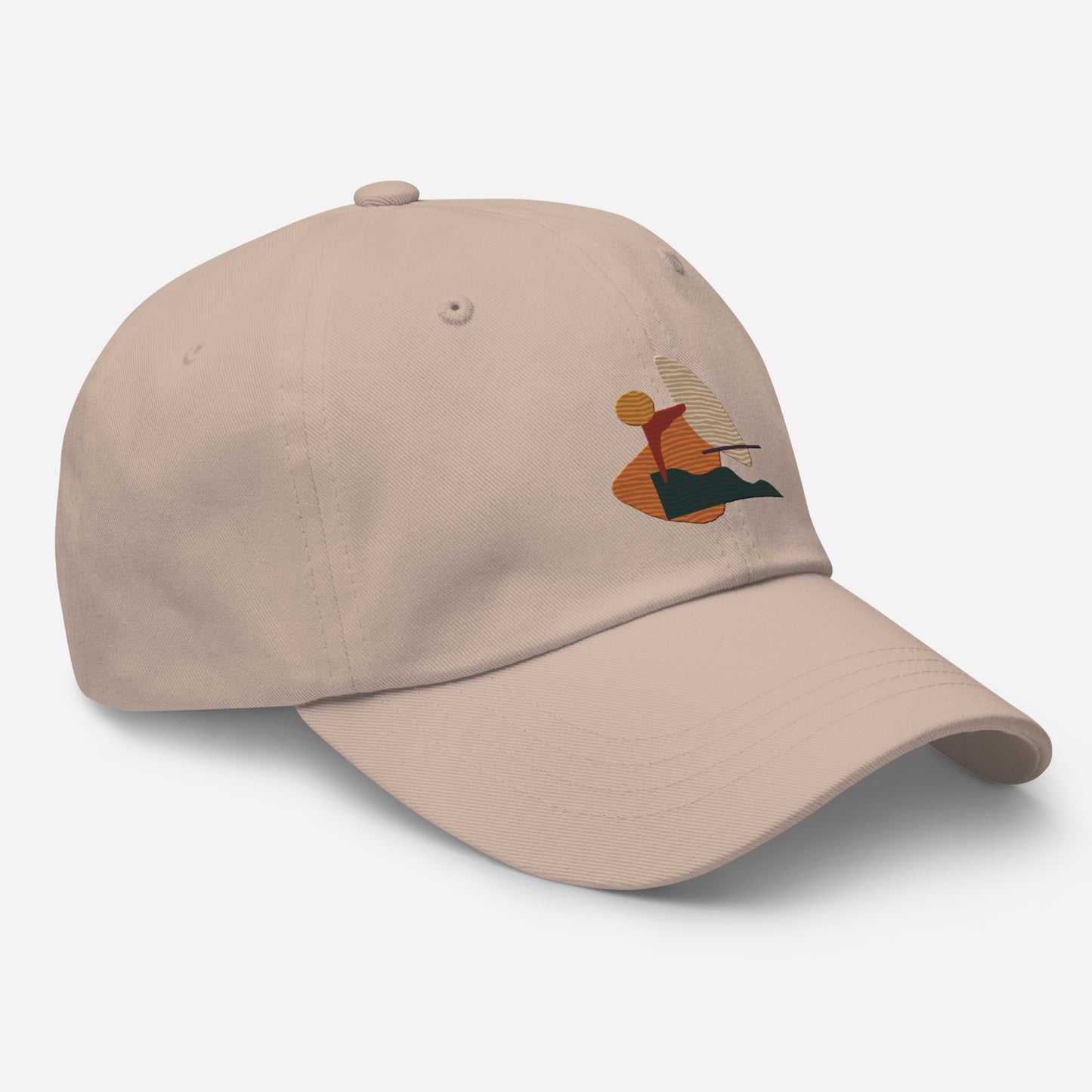 Embroidered Abstract Art Cap