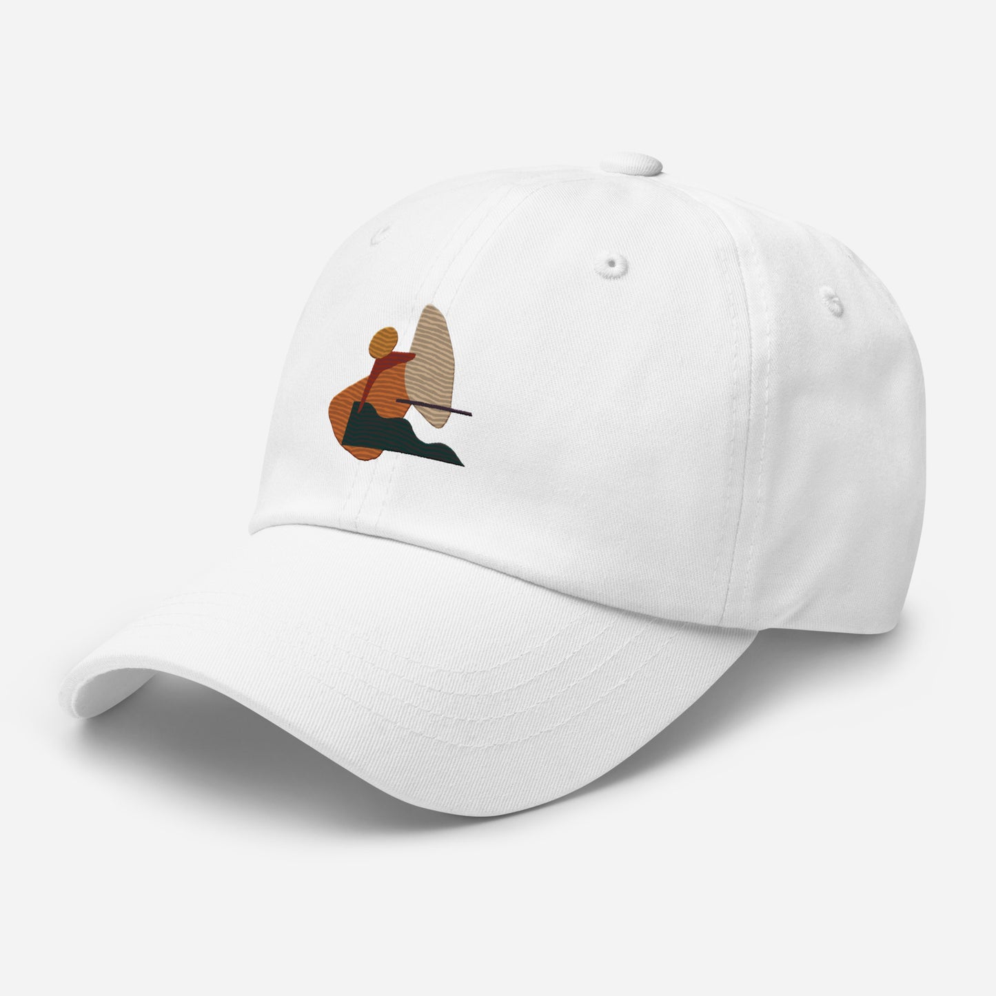 Embroidered Abstract Art Cap