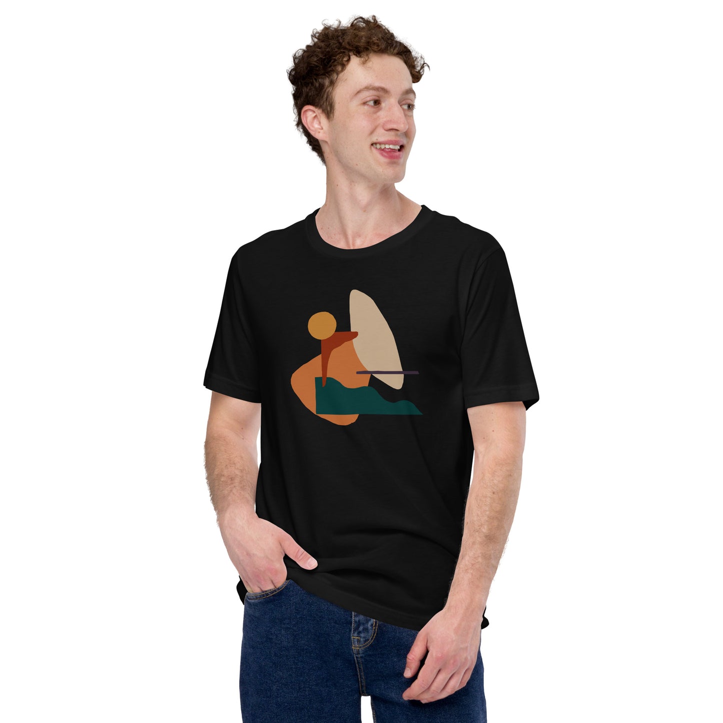 Unisex Abstract Art "Rolling Hills" T-shirt